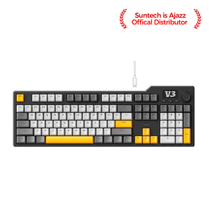 Ak35i V3 Seafoam Switch (oem Black-<b>grey</b>-yellow) Wired Hot-swappable Custom Mechanical Keyboard Ak35i V3 Seafoam Switch (oem - Product Image 2