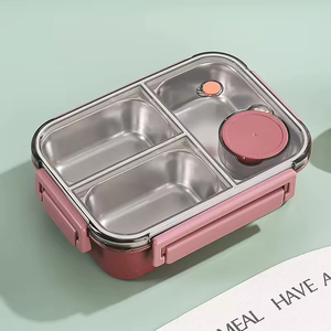 304 Stainless Steel Bento <b>Box</b> Leakproof Children With Spoon Fork Kids <b>School</b> Bento <b>Lunch</b> <b>Box</b> Stainless Steel <b>Lunch</b> <b>Box</b> for Kids - Product Image 4