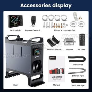 Hcalory NUEVO Calentador de Aire Diésel Universal para Coche 5-8KW, Unidad Todo en Uno 12V 24V, Herramienta de Calefacción para Vehículos, Calentador de Estacionamiento con Monitor LCD de un Solo Orificio - Product Image 6