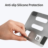 Support de téléphone et tablette en alliage d'aluminium et silicone, rotatif à 360°, pliable, en métal, pour diffusion en direct et visionnage de séries