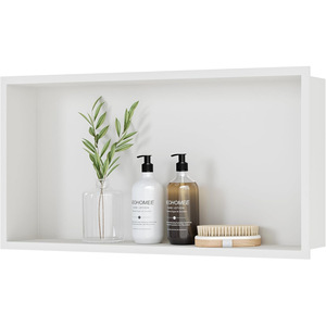 Étagère encastrée rectangulaire en acier inoxydable, étanche, pour salle de bain, niche de rangement intégrée pour toilettes et douche - Product Image 3