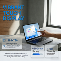 Factory 14 Inch Touch Screen Laptop Intel Celeron N4500 8GB RAM Windows 11 SSD UHD Graphics for Personal Use Notebook Computer