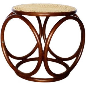 Sedia in legno curvato sgabelli in legno massello europeo classico fatto a mano in vimini <span class=keywords><strong>Vintage</strong></span> sedile casa da pranzo mobili retrò sgabello - Product Image 3