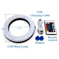 LOMINT-anneau lumineux LED coloré, absorption magnétique, pour Shisha Hookah, télécommande, accessoires de fumée, Rechargeable