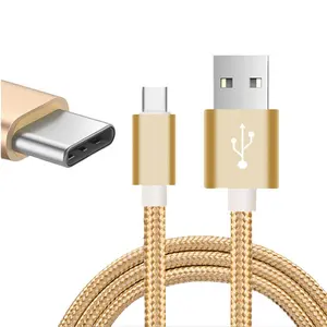 Groothandel Hoge Kwaliteit Super Flexibele Kleurrijke Gevlochten Opladen Data Mini Type C Micro Usb-kabel