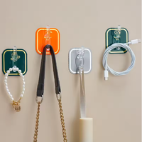 6 en 1 en plastique multifonction non perforé crochet de porte crochets muraux en gros pour cuisine salon