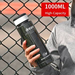 Hot-Bán 32-ounce 1-Lít Bisphenol-Miễn Phí Pet Khoáng Nhựa Chai Nước Công Suất Lớn Thể Thao Ngoài Trời Chai Nước Thời Gian - Product Image 4