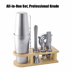 Barre en acier inoxydable prix d'usine Boston Shaker <span class=keywords><strong>Bacardi</strong></span> Bar Tools Boston 800ml et 600ml Luxury Shaker Bar Set - Product Image 6