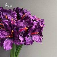 Fleur artificielle réaliste à tige unique, amaryllis et clivia, la plus vendue, pour décorations de fêtes, Thanksgiving, remise de diplômes, mariages et banquets