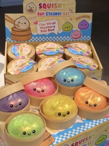Hot Selling Cute Steamed Bun Stress Relieving Toy Glitter Dumpling Soft <b>Squishy</b> Texture Slow Rebound Ideal for Fidget Play - Product Image 1