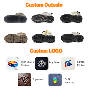 Bottes de chasse pour hommes à prix d'usine, robustes, imperméables, isolées, en nylon camouflage, semelle en caoutchouc, chaussures de sécurité - Product Image 6