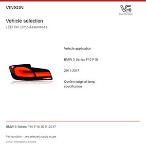 Conjunto de luces traseras LED (par) para BMW Serie 5 F10 F18 2011-2017 Configuración fotografiada - Product Image 5