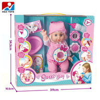 Poupée en plastique ABS à piles avec 12 sons, fonction d'alimentation et d'urination, taille 15-30 cm, pour les enfants de 2 à 7 ans, ensemble de jouets pour bébés unisexe