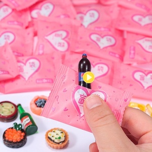 Bling Bag Miniature Model Toy 3D Resin Hairpin Necklace House Pendulum Resin Jewelry DIY Blind Bag Resin Crafts for Decoration