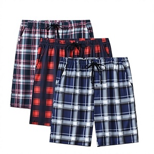 <b>Men's</b> Round Collar Long Sleeve Shorts Piece Breathable Spring Casual Cotton Home <b>Pajama</b> Custom Logo Printing And Customization - Product Image 2