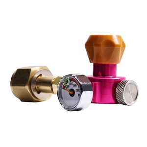 Adaptateur de recharge de cylindre de Co2 rose à connexion rapide avec kit de jauge W21.8-14 connecteur CGA320 - Product Image 4
