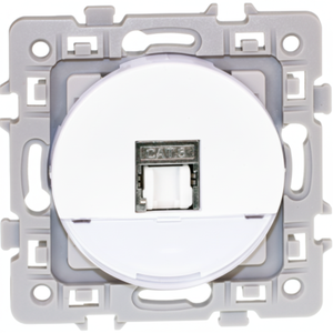 Blanco Cat.6 FTP (TV de grado 1) Zócalo RJ45 blindado CUADRADO Enchufes y enchufes de alta calidad - Product Image 1