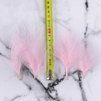 100pcs Qualität Flauschige Truthahn federn Bulk Hellrosa Marabu Feder Diy Hochzeits dekor Fliegen binden Material Handicrafts7-12cm