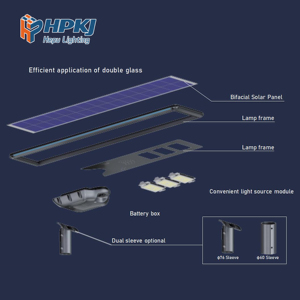 Farola Solar Autolimpiante Hepu para Proyectos Gubernamentales, Iluminación de Carreteras, Luz LED Solar - Product Image 5