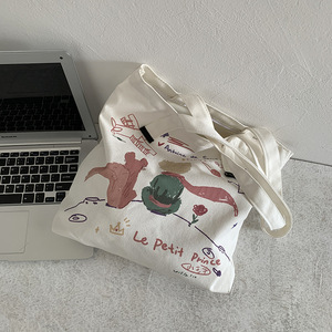Sacs à bandoulière en toile pour étudiants, imprimé dessin animé <span class=keywords><strong>Le</strong></span> <span class=keywords><strong>Petit</strong></span> <span class=keywords><strong>Prince</strong></span>, sacs à main japonais grande capacité pour femmes - Product Image 4