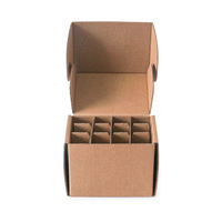 OEM/ODM Papier kraft ondulé découpé en carton bougie vin bière bouteille boîte UV avantage avec gaufrage inserts diviseurs