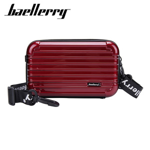 Baellerry Cosmetic <b>Case</b> Mini Portable Anti Theft <b>Makeup</b> Bag Solid Color Abspc Material Everyday Use - Product Image 1
