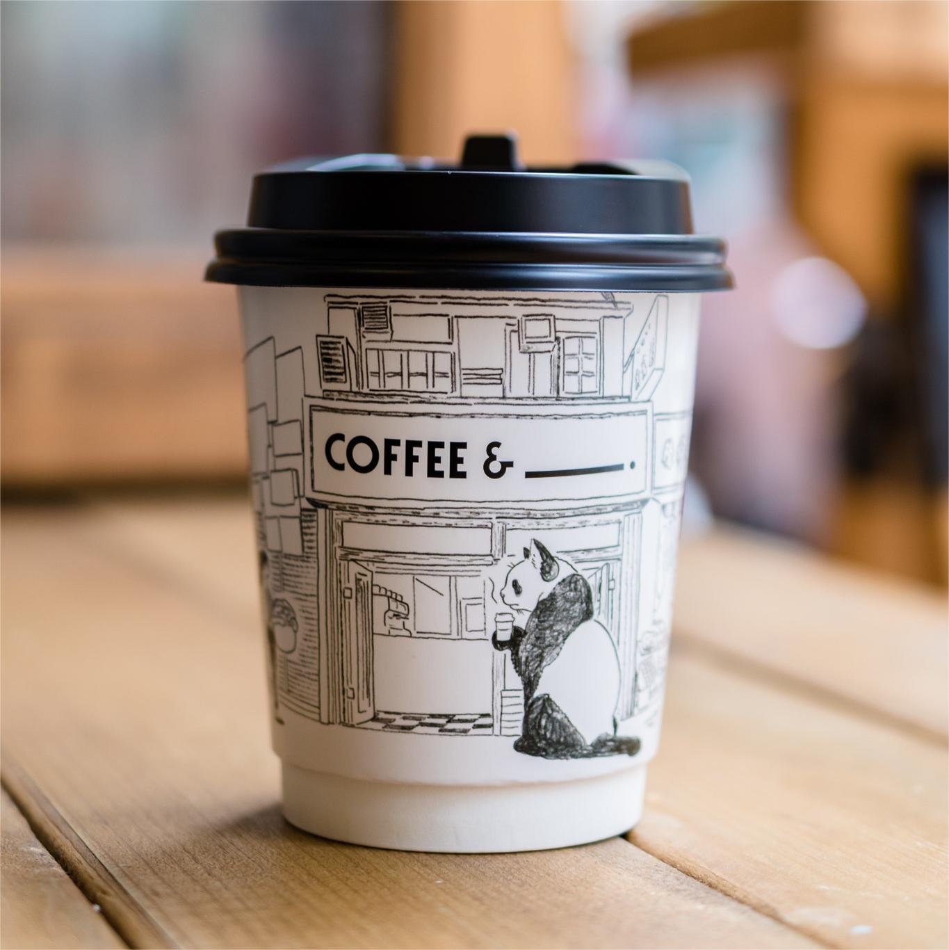 New Custom Paper Cup Beverage Packaging With Lids Logo Print for Hot & Cold Drink Takeaway Coffee Juice