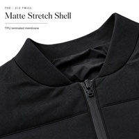 Blouson Bomber matelassé noir pour homme en polyester avec col côtelé, fermeture éclair intégrale, manches longues, poches latérales, poignets et ourlet côtelés – Vente en gros, stock en vrac