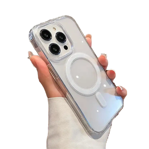 เคสโทรศัพท์มือถือแม่เหล็กกันกระแทก กันตก โปร่งใส สำหรับ Samsung iPhone 11-17 Pro Max ขายส่งจากโรงงาน - Product Image 1