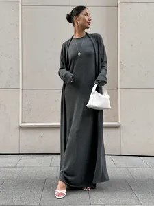 DB Set Donna Cardigan Morbido a Maniche Lunghe con Abito Canotta Elegante <span class=keywords><strong>Outfit</strong></span> Casual per l'Inverno Vendita Calda Set <span class=keywords><strong>in</strong></span> <span class=keywords><strong>Maglia</strong></span> per l'Autunno - Product Image 2