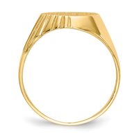 Inspire Schmuck Edelstahl Personalisierter Gravierter Siegelring für Männer und Frauen, Vintage Geschnitzter Schulter-Goldsiegelring Geschenk