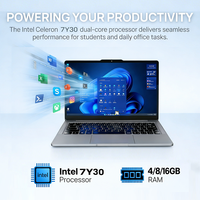 Laptop DIXIANG 14 Pollici con Touchscreen, Logo Personalizzabile, IPS 1080P, 16GB RAM, 256GB SSD, Intel Core M3 7Y30, Notebook per Scuola OEM