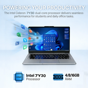 Ordinateur portable DIXIANG 14 pouces avec écran tactile, logo personnalisé, IPS 1080P, 16 Go de RAM, 256 Go de SSD, processeur Intel Core M3 7Y30, pour l'école, OEM - Product Image 2