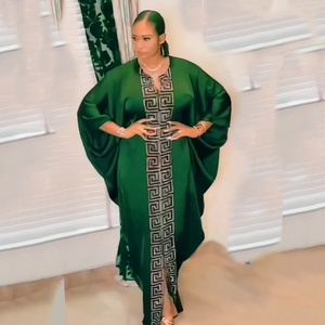 I migliori abiti Boubou Femme africani di Design Rayon chiesa abito per le donne con strass Plus Size opzione disponibile - Product Image 6