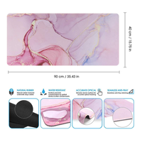 Grand tapis de souris de jeu antidérapant à dos en caoutchouc tapis de bureau de style dessin animé pour clavier souris pour les jeux ou le travail à domicile en stock