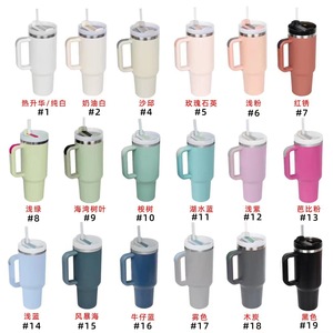 Vasos de acero inoxidable de 40oz de segunda generación al por mayor, taza de viaje aislada de doble capa, tubo de succión con logotipo personalizable - Product Image 1