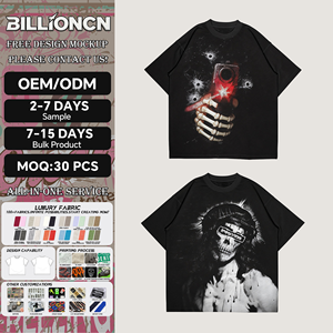 Camiseta con estampado digital personalizado de fábrica para hombre, cuello estampado Vintage, 100% algodón, 180 gramos, peso de tela, estilo Formal - Product Image 1