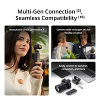 Microphone sans fil portable DJI Mic Mini 2 original en gros, portée de 400 m pour créateurs de contenu et interviews