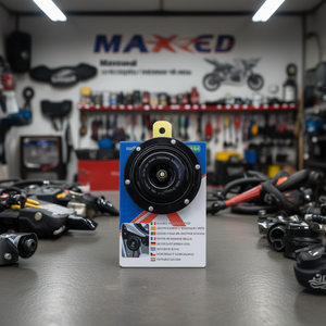 Klaxon à disque Maxeed 75 mm noir 12 V pour moto - Product Image 2