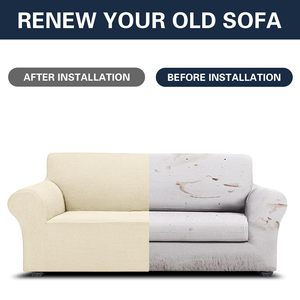 Wholesale European Design <strong>Sofa</strong> <strong>Covers</strong> - Solid Color Spandex, Machine Washable Home &amp; Hotel Decor Fabric - Product Image 5