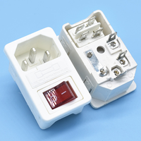 AC-01 Mâle/Femelle Blanc Prise AC Alimentation IEC Plug 5 - 6 - 7 - 9 Pins Panneau De Montage Jack