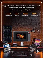 Mini PC para Juegos GMKtec, AMD Ryzen 7 H 255 (Actualizado a 8745HS), RAM DDR5, NUCBOX K12, Computadora de Escritorio con 3 Ranuras de Expansión M.2 2280 Oculink