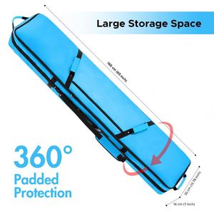 Free Sample Customize Portable Winter Snowboard Protection Soft Cover Sleeve Polyester Detachable Waterproof Full Padded <b>Ski</b> - Product Image 2