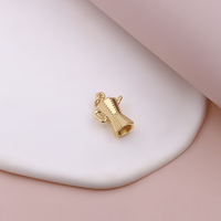 24K Plaqué Or Laiton DIY Bijoux Accessoire Exquis Théière Motif Pendentif Sur Mesure pour Enfants Mode Pendentifs Charmes