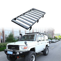 Barres transversales plates 4x4 en acier inoxydable et alliage d'aluminium pour fixation de gouttière de pluie LC76, bagages de toit tout-terrain, accessoires de toit de voiture