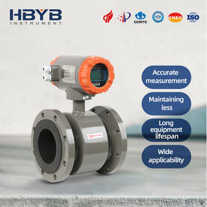 عداد تدفق كهرومغناطيسي صناعي من الفولاذ المقاوم للصدأ مقاس 1 بوصة للمياه والصرف الصحي والحمأة والأحماض والقلويات والملحيات، مبطن بمادة PFA، مع شاشة LCD رقمية وحماية IP65 - Product Image 2