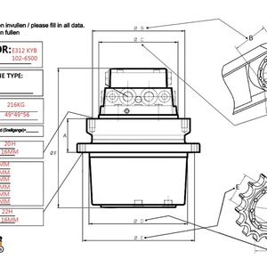 Motor de Desplazamiento Final para Excavadora 312b E312b para 102-6500 - Product Image 4