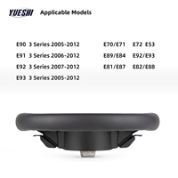 Boutons argentés pour volant de voiture modifié en cuir à 3 branches pour BMW Série 5/7 E53/E90-E93/E70-E71/E12/E89/E84/E81/E87/E82/E88