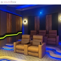 Panneaux diffuseurs acoustiques insonorisants en polyester multi-tissus à réflexion équilibrée pour home cinéma, design moderne, modèle 3D