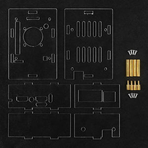 برتقالي علبة <span class=keywords><strong>Pi</strong></span> غلاف أكريليك شفاف اختياري مروحة تبريد وهوائي للوحة تطوير OPI 5 Pro / 5 Ultra - Product Image 6